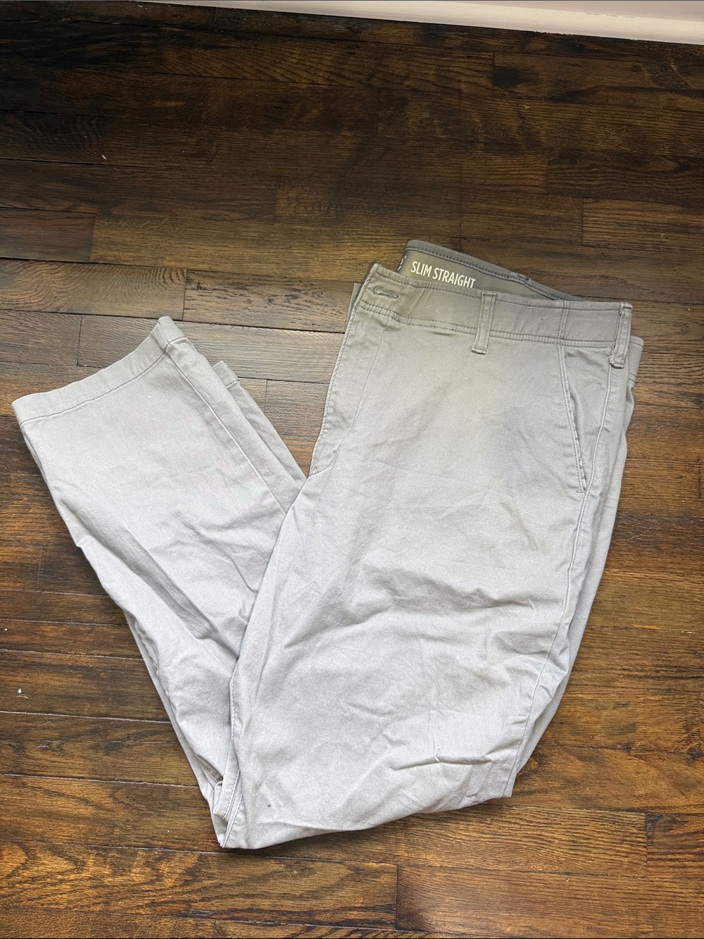Lee Slim Straight Men's Pants - Light Gray 42 30